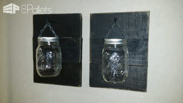 Pallet Used for Mason Jar Candle Holders Pallet Candle Holders Pallet Used for Mason Jar Candle Holders Pallet Candle Holders