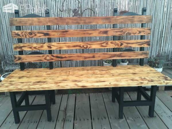 Turning a Couple of Old Chairs in a Bench Pallet Benches, Pallet Chairs & Stools 1001pallets.com-turning-a-couple-of-old-chairs-in-a-bench4