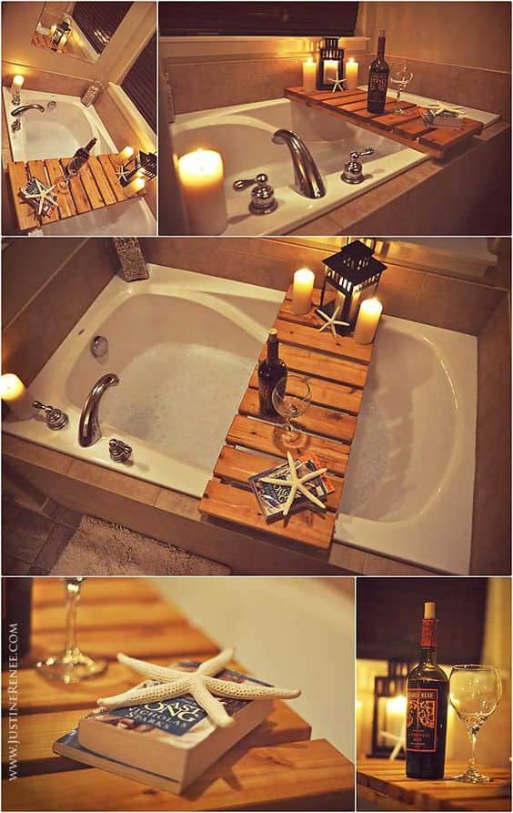17 Rustic Bathroom Ideas You Can Make With Pallet Wood Pallet Shelves & Pallet Coat Hangers 