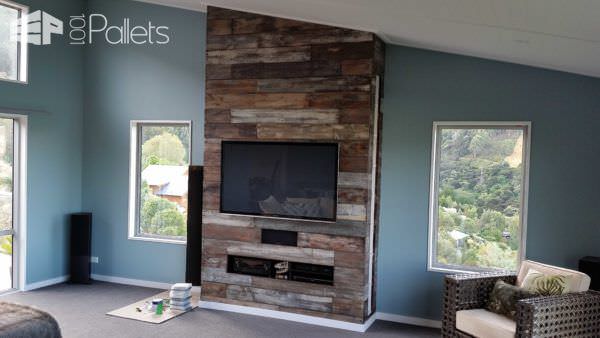 False Chimney Media Centre Pallet TV Stands & Racks Pallet Walls & Pallet Doors False Chimney Media Centre Pallet TV Stands & Racks Pallet Walls & Pallet Doors