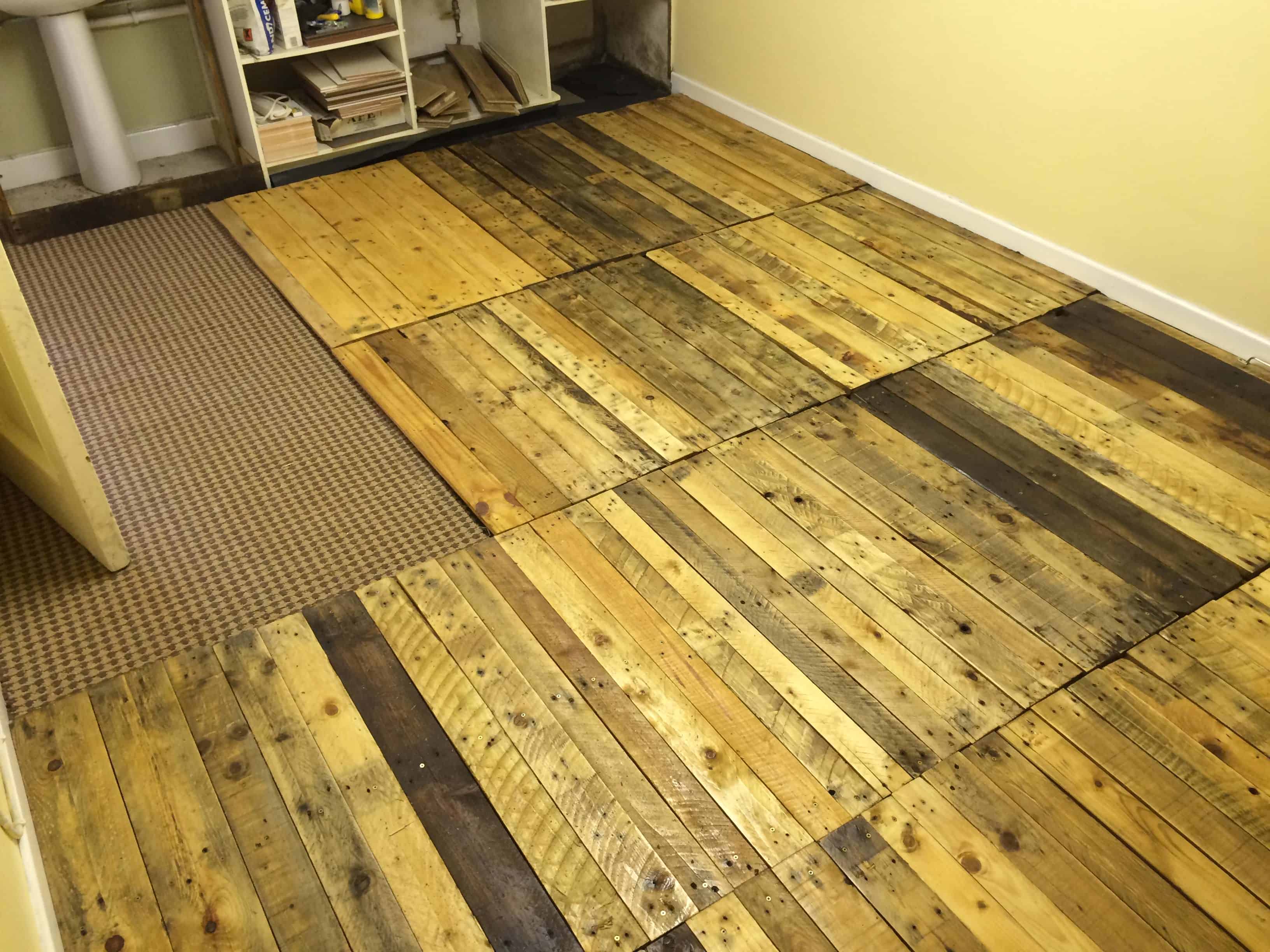 Removable Pallet Kitchen Floor! • 1001 Pallets