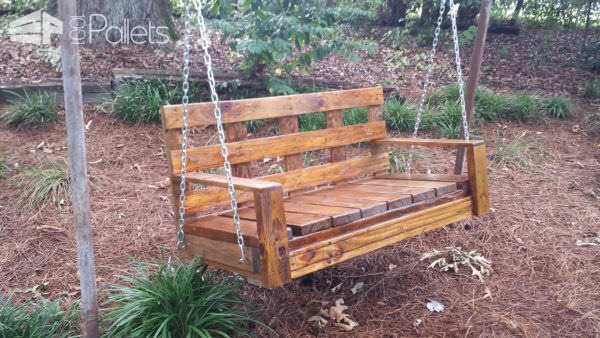 Pallet Garden Swing Pallet Benches, Pallet Chairs & Stools Pallet Garden Swing Pallet Benches, Pallet Chairs & Stools