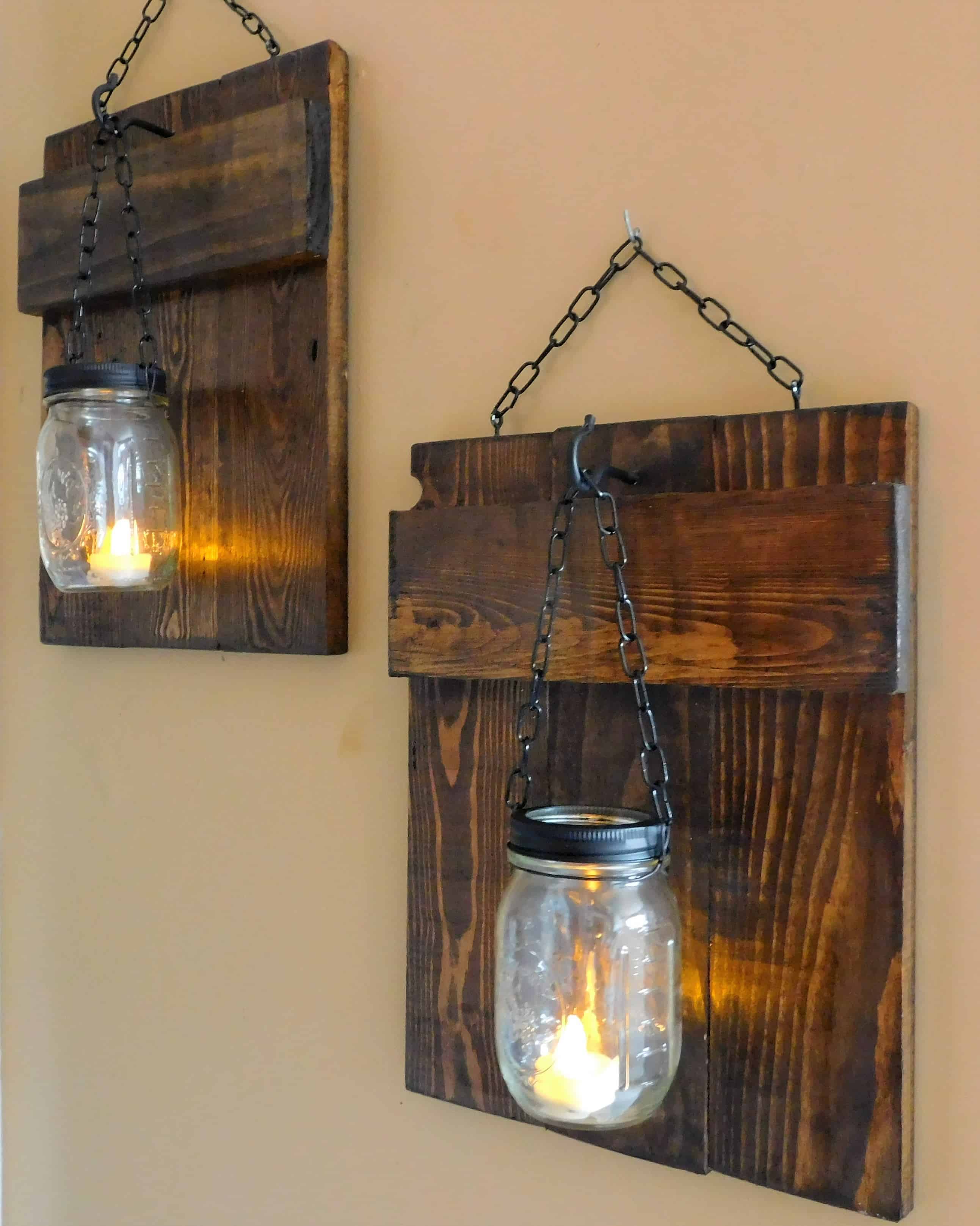 Rustic Pallet Sconces • 1001 Pallets