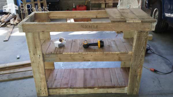 Pallet TV Stand/Entertainment Center Pallet TV Stand & Rack 1001pallets.com-rustic-tv-table-with-shelves3