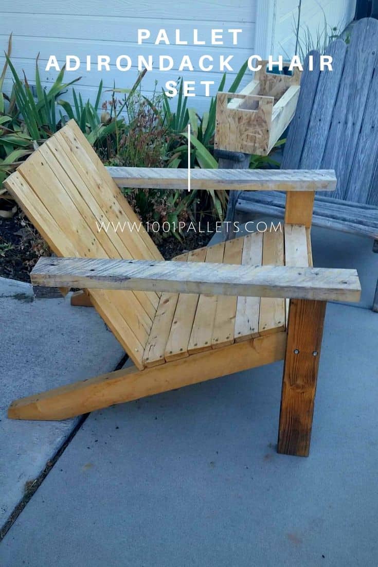 Pallet Adirondack Chair Set 1001 Pallets