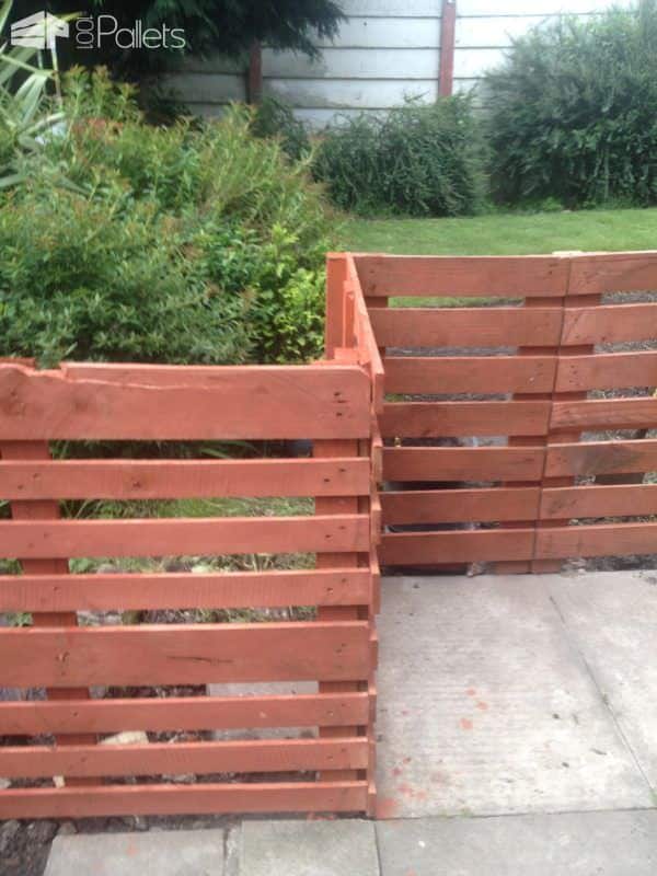 Easy Pallet Fence Patio Surround 2