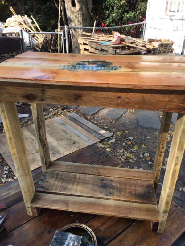 Pallet Bedside Table