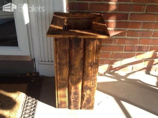 Woodburned Pallet Planter Pair4