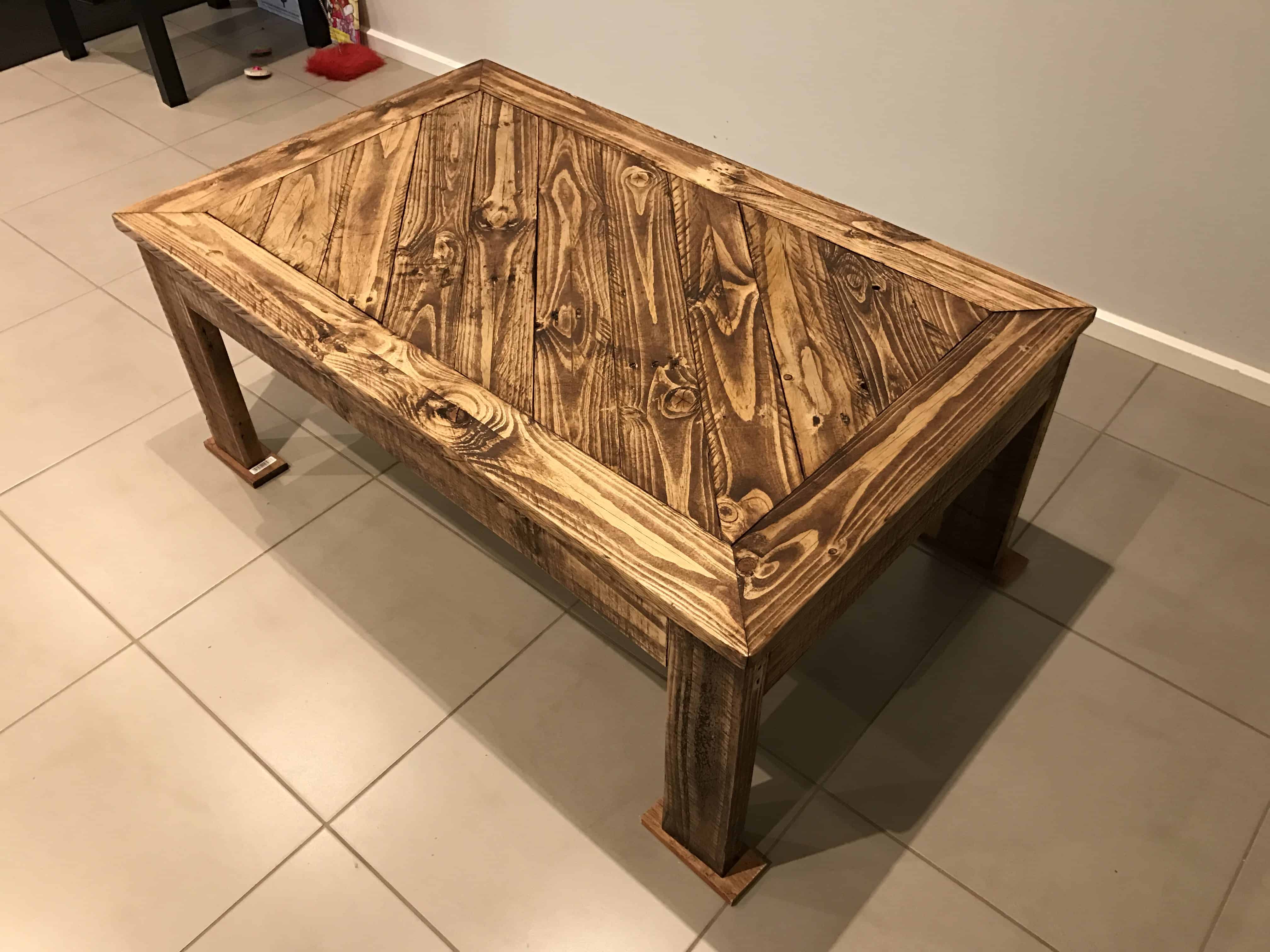 Hand Made Angled Design Pallet Coffee Table â€¢ 1001 Pallets