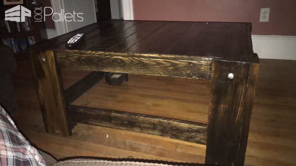 Rough-finished Chunky Pallet Coffee Table Pallet Coffee Tables 