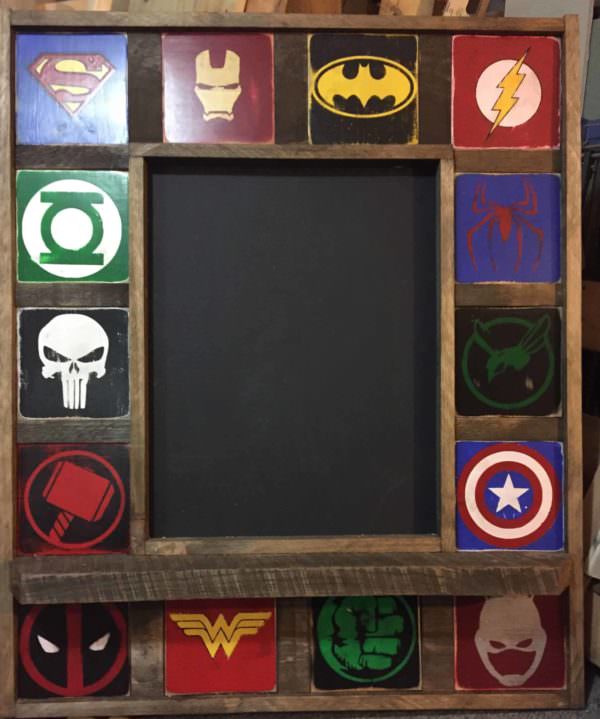 Stupendous Pallet Wood Superhero Chalkboard Pallet Home Accessories 