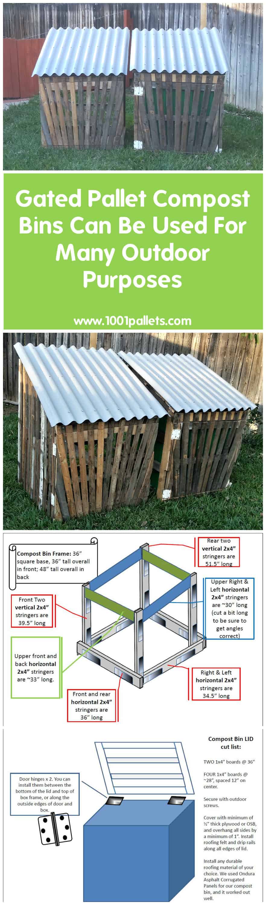 gated pallet compost bins can be used for many outdoor