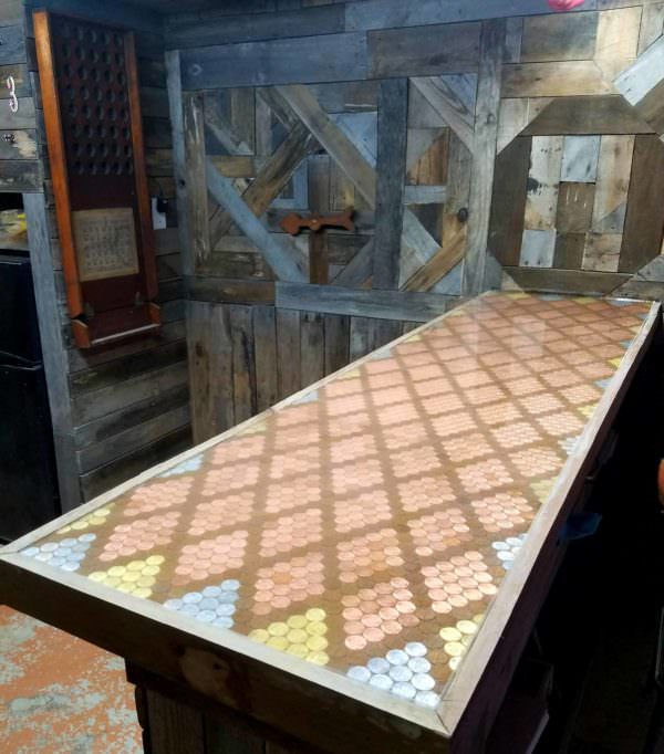 Pallet Bar Featuring Epoxy Penny Top3