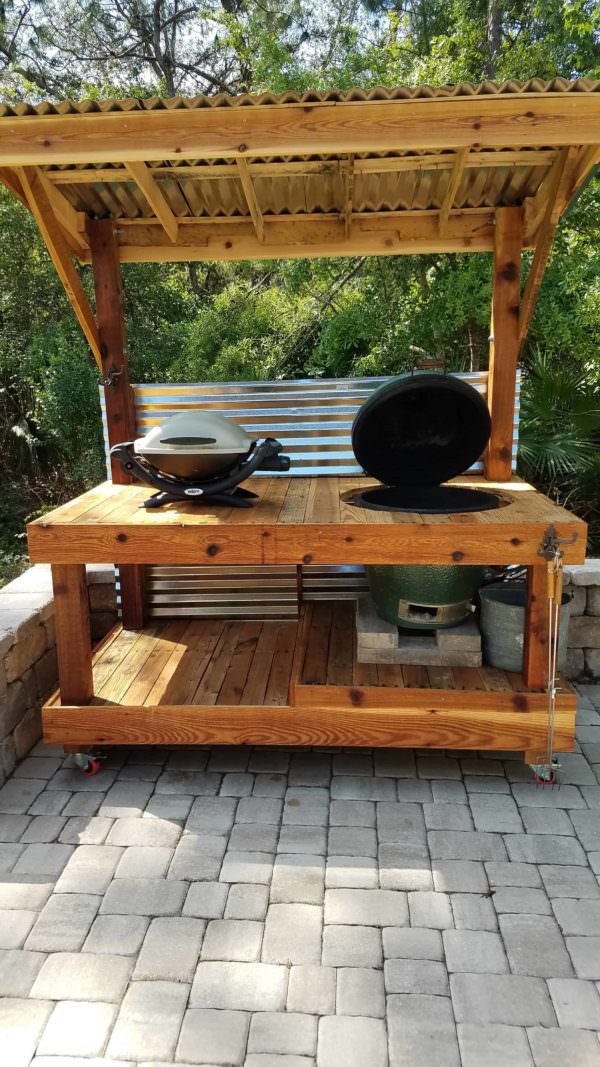 Bbq Surround Pallet Table • 1001 Pallets