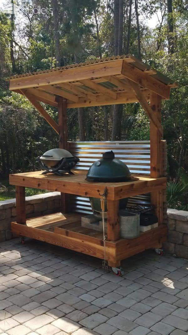 Bbq Surround Pallet Table • 1001 Pallets Bbq Surround Pallet Table • 1001 Pallets