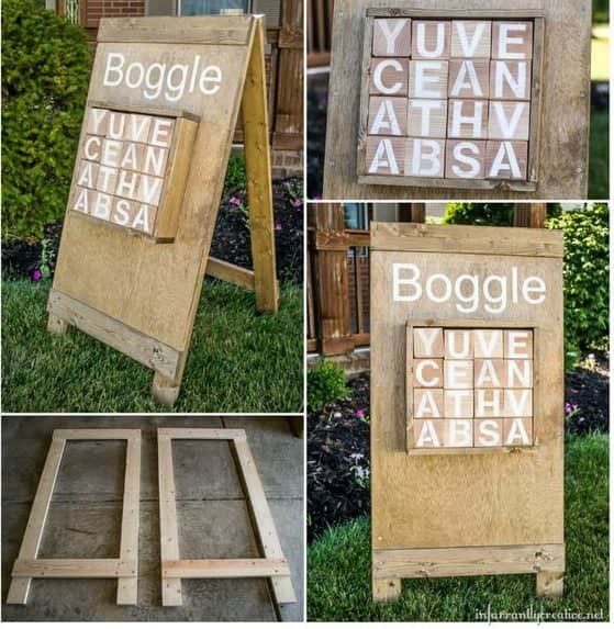 Kid-friendly Pallet Projects - boggle is a great learning tool without feeling like a learning tool.