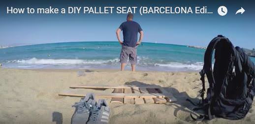 This lightweight Pallet Beach Seat is easy to make and easy to carry!