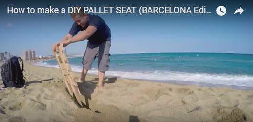 This is a great project to make with the kids, and then make them carry their own Pallet Beach Seat with them!