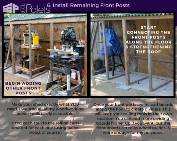 Complete framing out the front posts and header board of your Stall Tool Shed