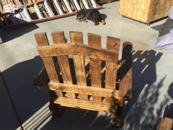 This Adirondack Chairs Patio Set has a stylish angled back support.