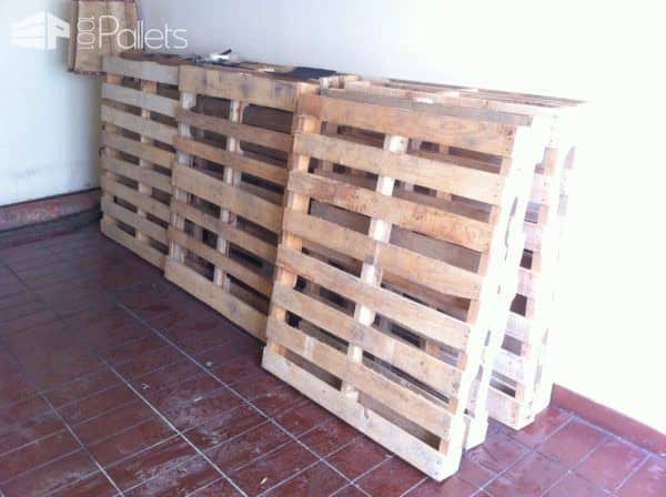 I collected about 10 pallets to complete my Pallet Wood Bed/Headboard.