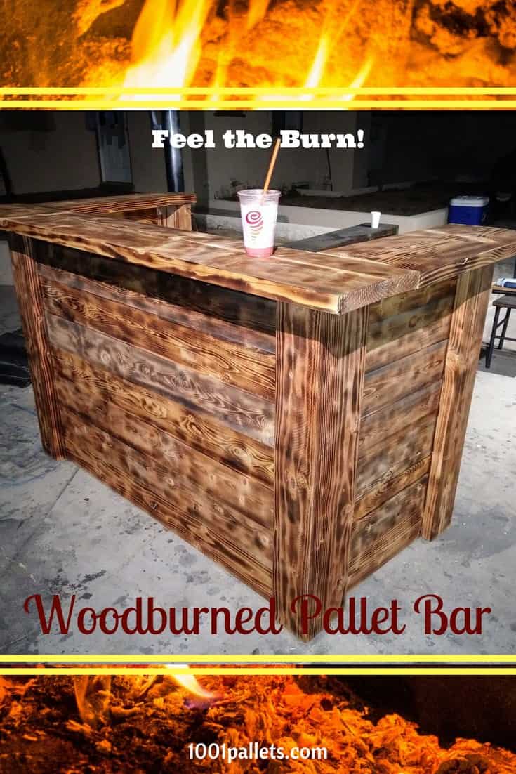 Torched Pallet Bar Won T Burn Your Budget 1001 Pallets
