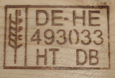 Another Heat Treated Pallets stamp example.