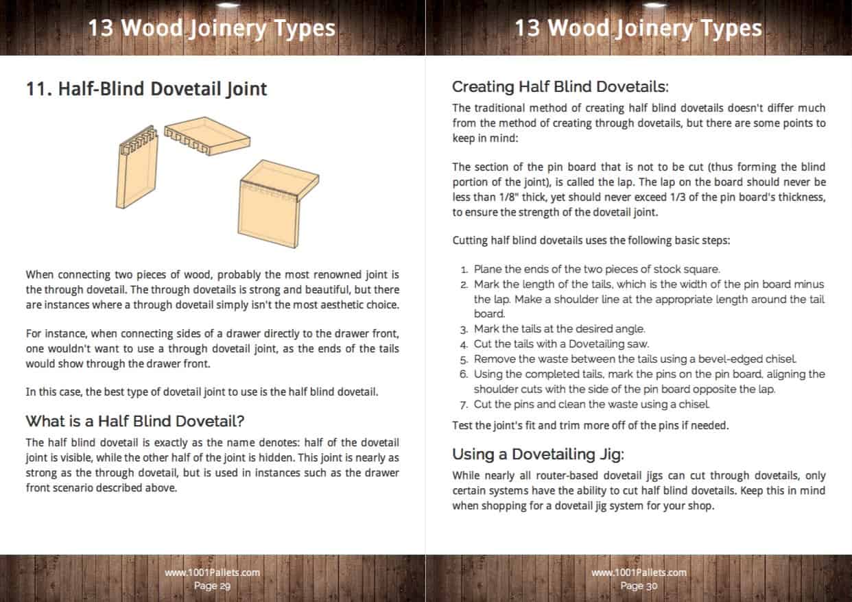 13 Wood Joinery Types Guide • Free Pdf Tutorials • 1001 Pallets