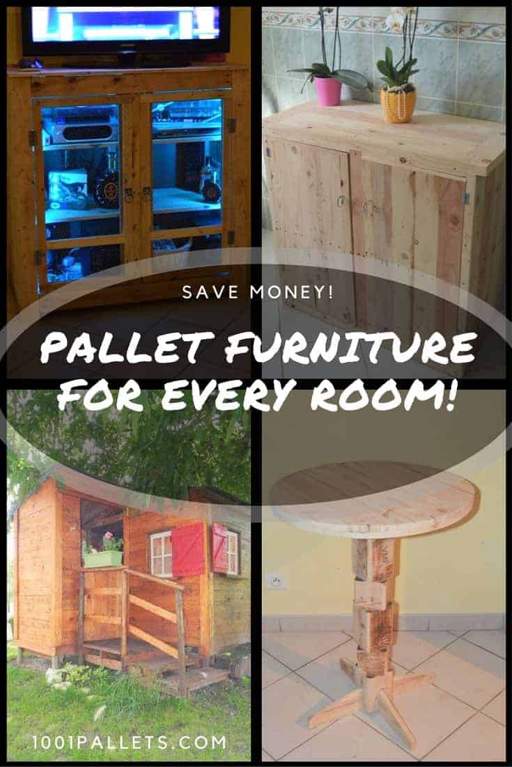 Decorate Your Entire Home With DIY Pallet Furniture! DIY Pallet FurniturePallet Candle HoldersPallet Sheds, Pallet Cabins, Pallet Huts & Pallet Playhouses We heard you like $$ - so save more by making your own Pallet Furniture for every room of the home, including your outdoor living spaces. Make sofas, cabinets, home decor, and even amazing garden sheds. #diypalletprojects #makeityourself