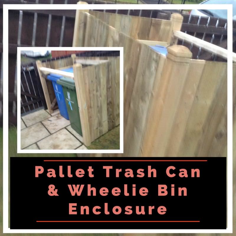 Pallet Wheelie Bin Shed Aka Garbage Can Enclosure • 1001 