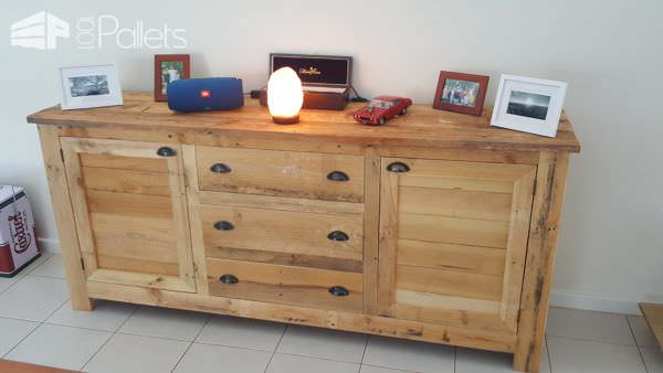 Make a pallet Rustic Buffet for all your storage needs.