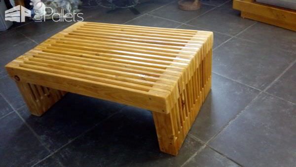 The second most popular project of January 2018 is a stacked pallet coffee table.