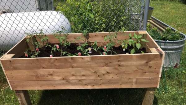 Raised Pallet Planter Box Pallet Planters & Compost Bins 