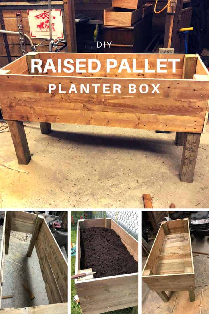 Raised Pallet Planter Box • 1001 Pallets