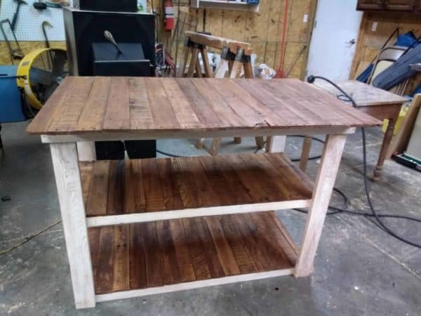 Pallet Wood Bar with Three Shelves Pallet Bars Pallet Wood Bar with Three Shelves Pallet Bars