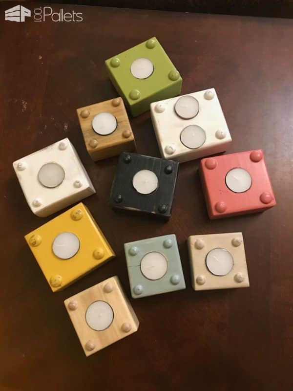 Pallet Tea Candle Holders