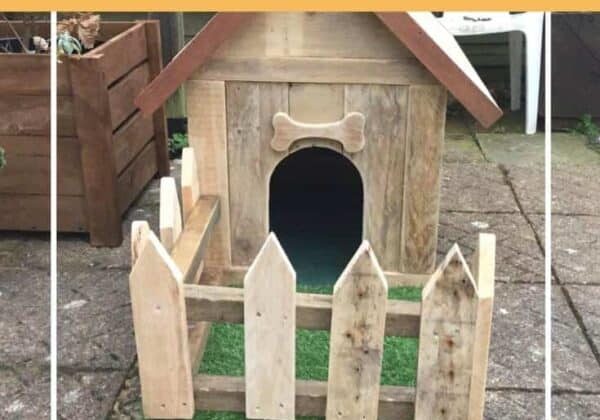 1001pallets.com-barkin-beautiful-pallet-doghouse-picket-fence-01