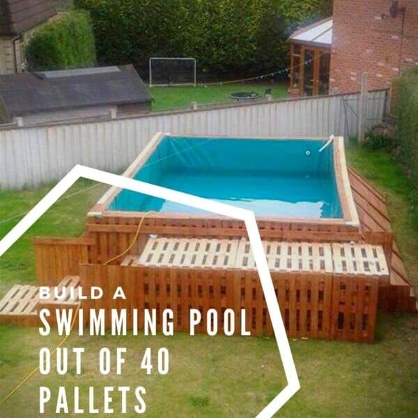 Swimming Pool Out Of 40 Pallets
