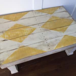 Diamond-patterned Rustic Coffee Table