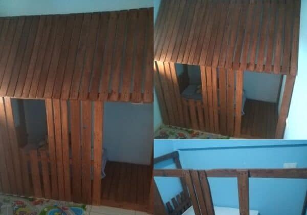How I Made A Wooden Pallet House In The Children's Room