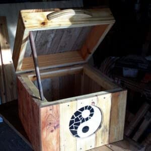 Mosaic Inlay Small Pallet Chest/Seat