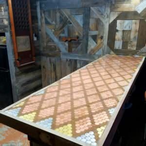 Pallet Bar Featuring Epoxy Penny Top