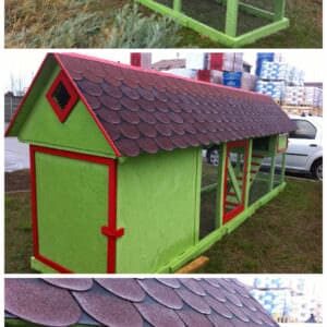 Pallet Chicken Coop Has Incorporated Storage Shed