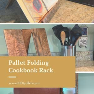 Pallet Folding Cookbook Rack