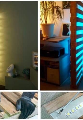 Pallet-Made Design Wall Lamp