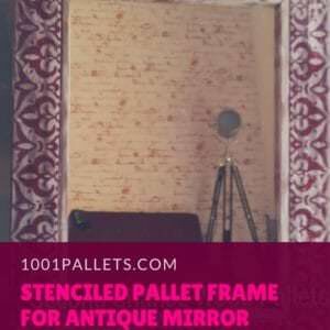 1001pallets.com-pallet-wood-stenciled-frame-for-beautiful-vintage-mirror-01