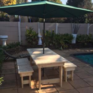 Patio Pallet Dining Table Set