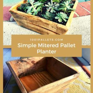 Simple Mitered Pallet Planter