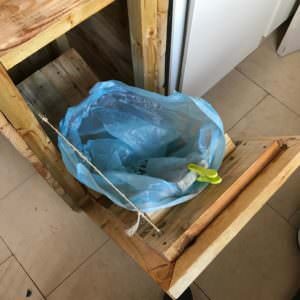 Tilt Out Pallet Garbage Bin for My Utility Room
