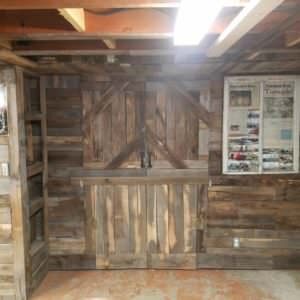 Ultimate Pallet Man Cave Features Epoxy Penny Bar